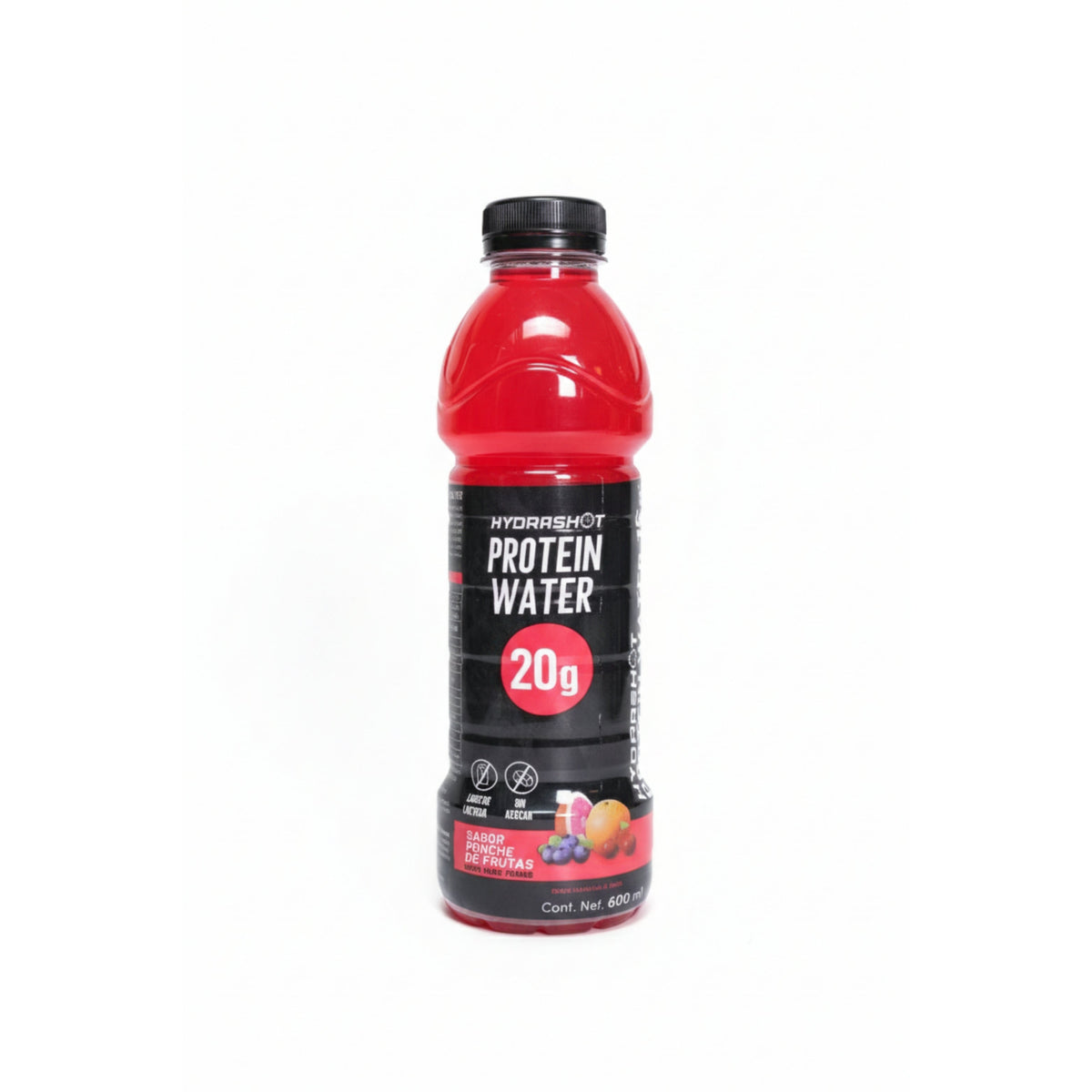 Botellas Hydrashot Protein Water surtidas sabor uva, fresa kiwi y ponche de frutas